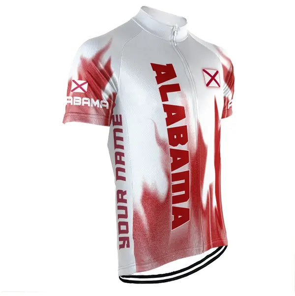 Customized Alabama Men's Cycling Jersey Short Sleeve