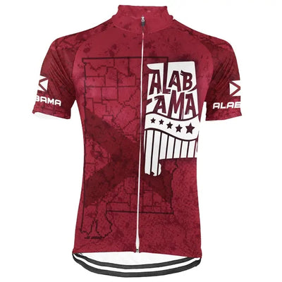 Customized Alabama Men's Cycling Jersey Short Sleeve