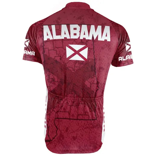 Customized Alabama Men's Cycling Jersey Short Sleeve