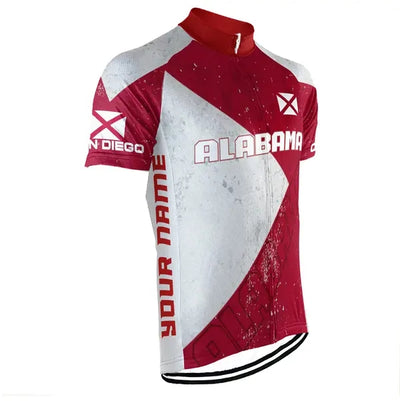 Customized Alabama Men's Cycling Jersey Short Sleeve