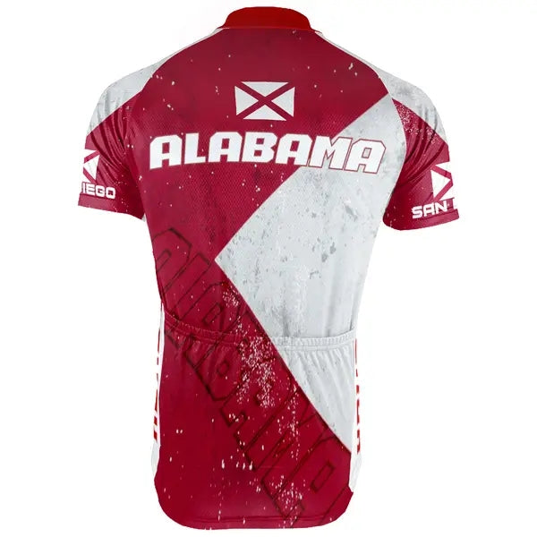 Customized Alabama Men's Cycling Jersey Short Sleeve