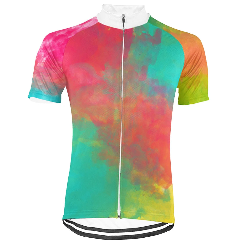 Customized Colorful Men's Cycling Jersey Short Sleeve