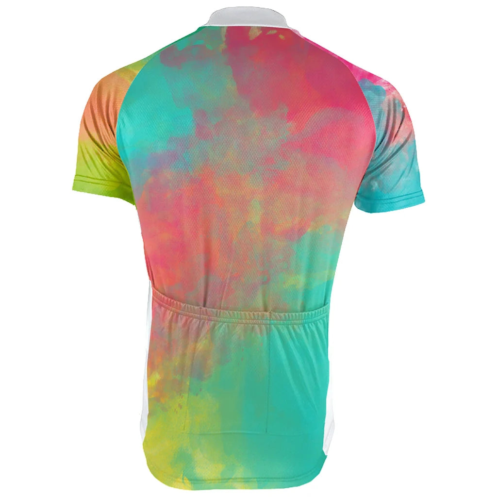 Customized Colorful Men's Cycling Jersey Short Sleeve
