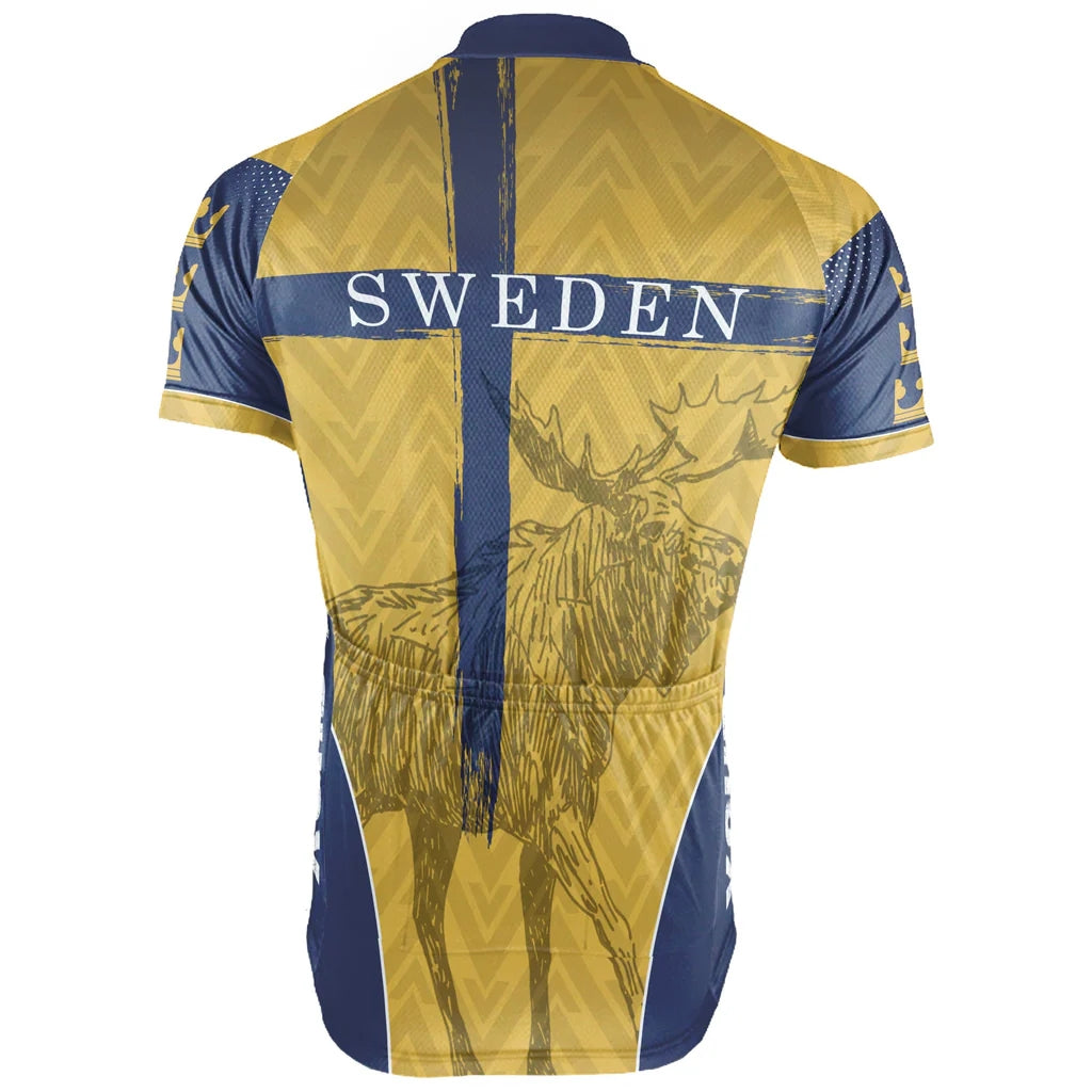 Customized Sweden Men's Cycling Jersey Short Sleeve