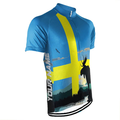 Customized Sweden Men's Cycling Jersey Short Sleeve