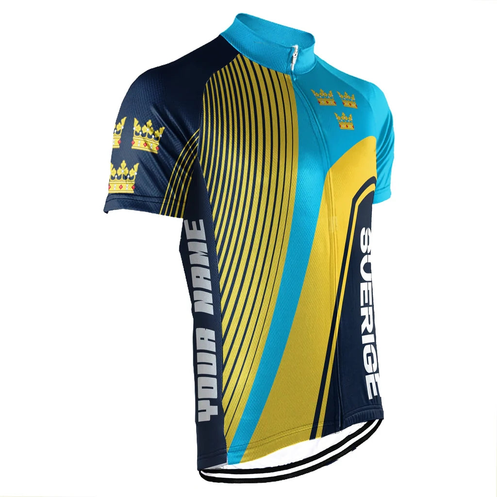 Customized Sweden Men's Cycling Jersey Short Sleeve
