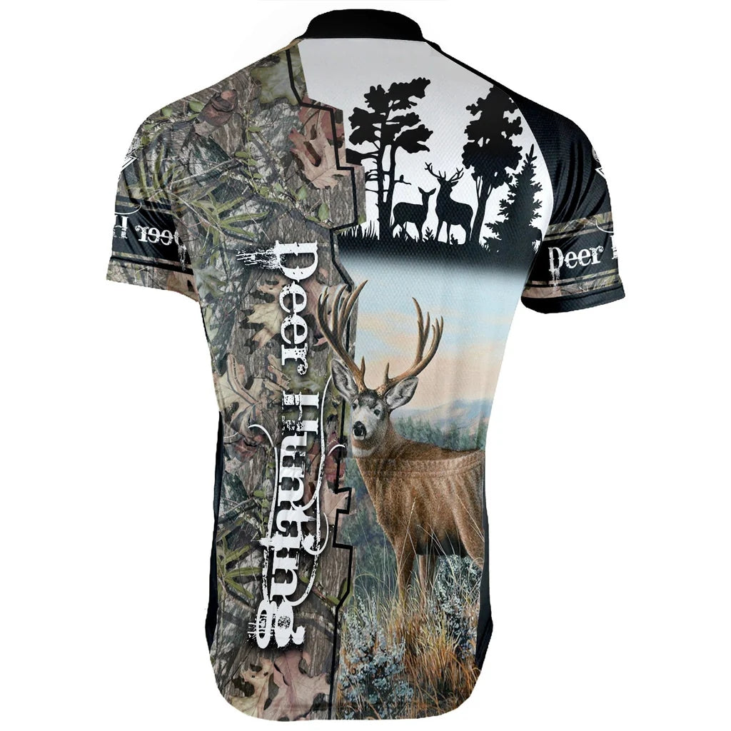 Customized Deer Men's Cycling Jersey Short Sleeve