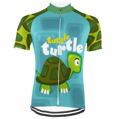 Customized Turtle On Road Men's Cycling Jersey Short Sleeve