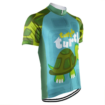 Customized Turtle On Road Men's Cycling Jersey Short Sleeve