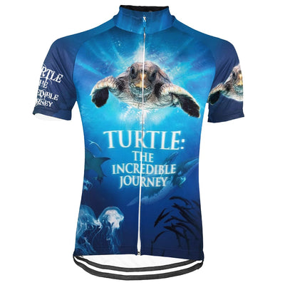 Customized Turtle On Road Men's Cycling Jersey Short Sleeve