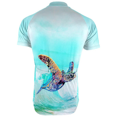Customized Turtle On Road Men's Cycling Jersey Short Sleeve