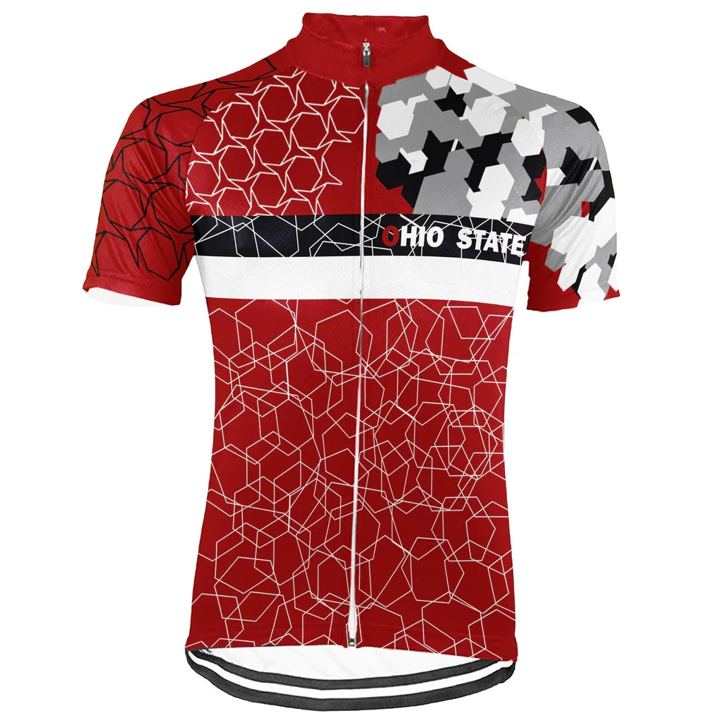 Customized Ohio State University Men's Cycling Jersey Short Sleeve