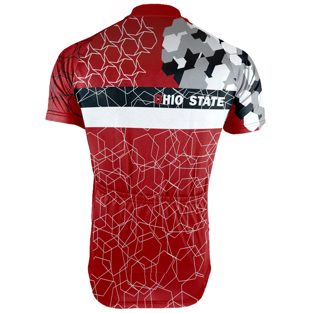 Customized Ohio State University Men's Cycling Jersey Short Sleeve