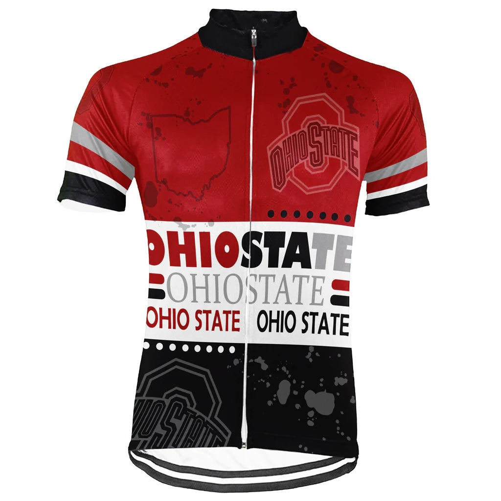 Customized Ohio State University Men's Cycling Jersey Short Sleeve