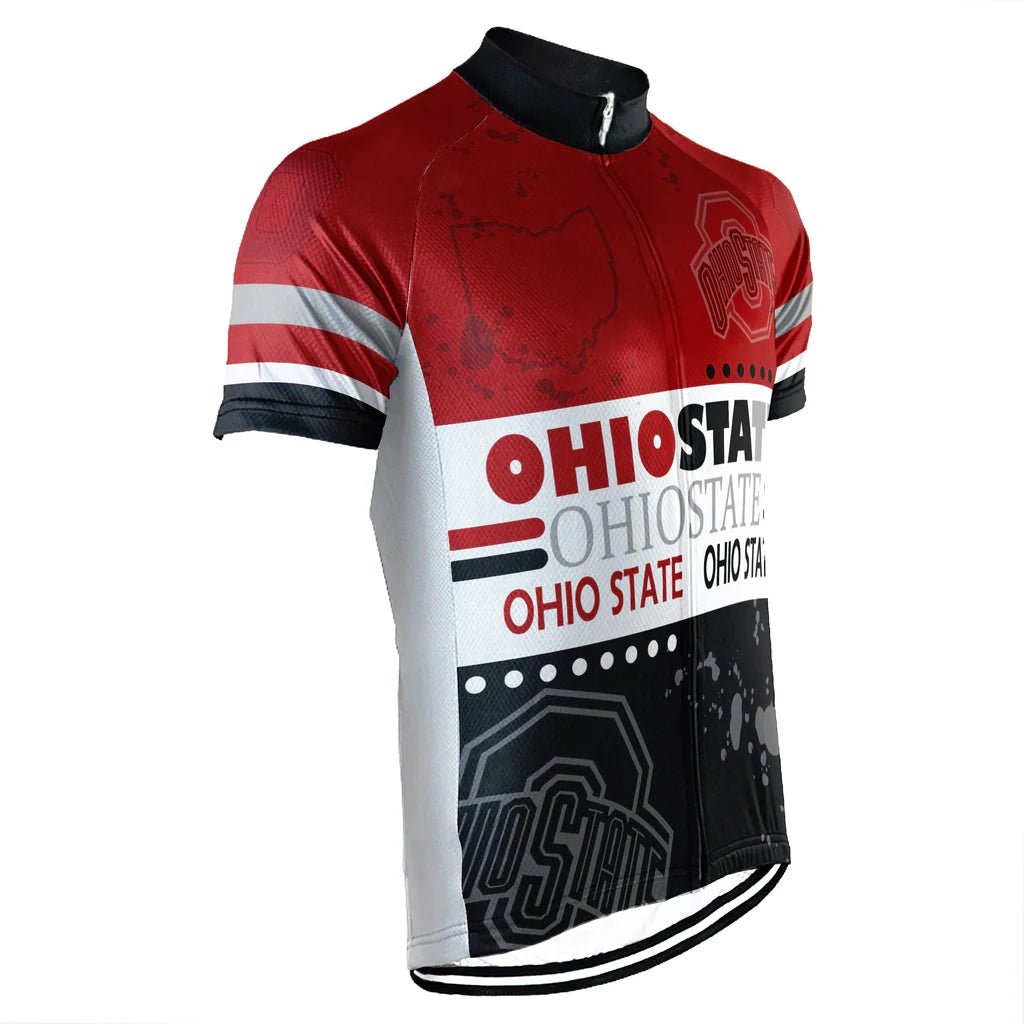 Customized Ohio State University Men's Cycling Jersey Short Sleeve