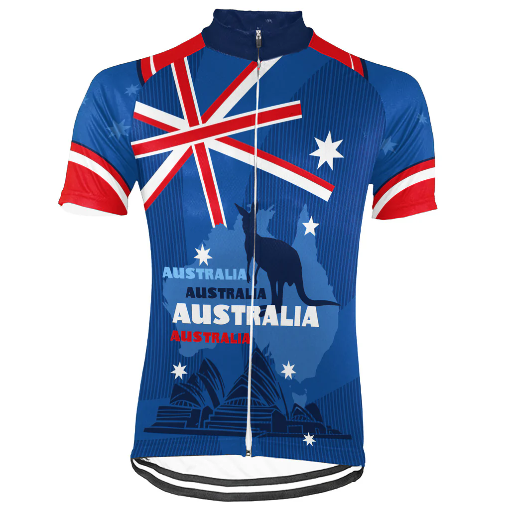 Customized Australia Men's Cycling Jersey Short Sleeve