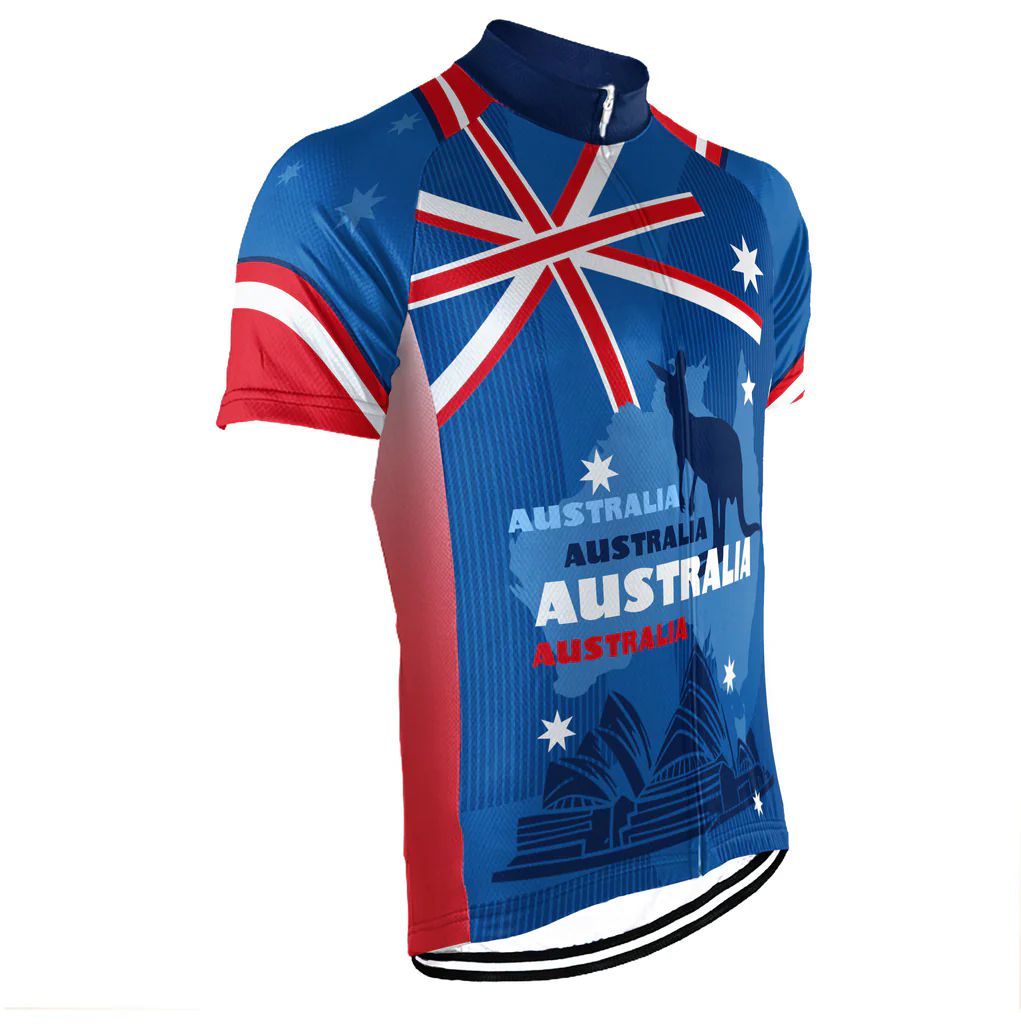 Customized Australia Men's Cycling Jersey Short Sleeve