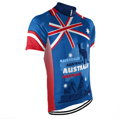 Customized Australia Men's Cycling Jersey Short Sleeve