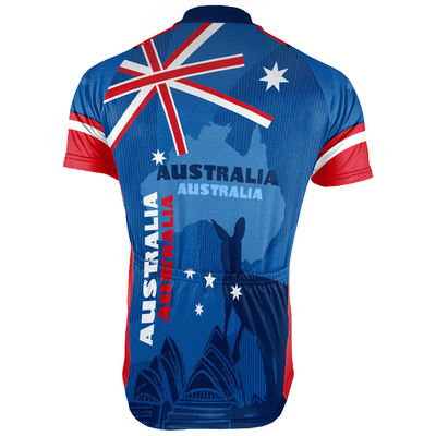 Customized Australia Men's Cycling Jersey Short Sleeve