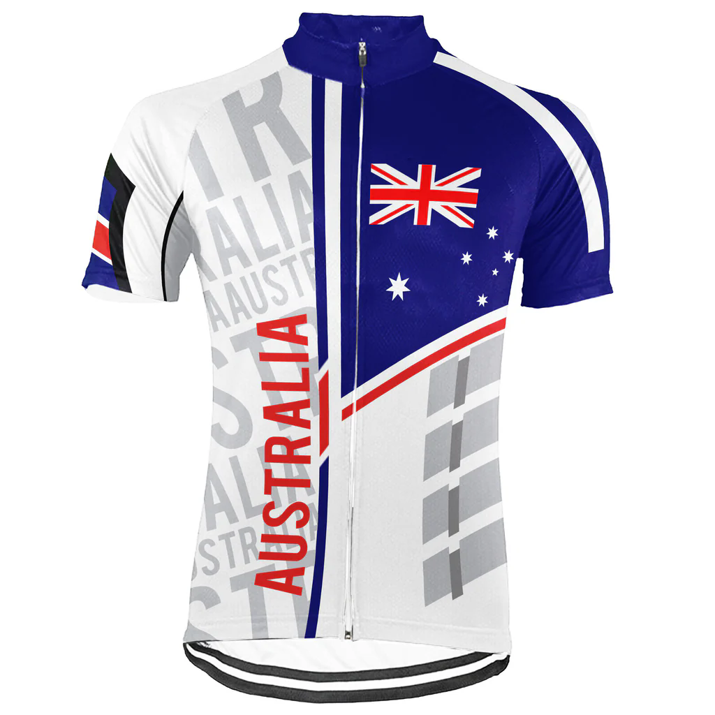 Customized Australia Men's Cycling Jersey Short Sleeve