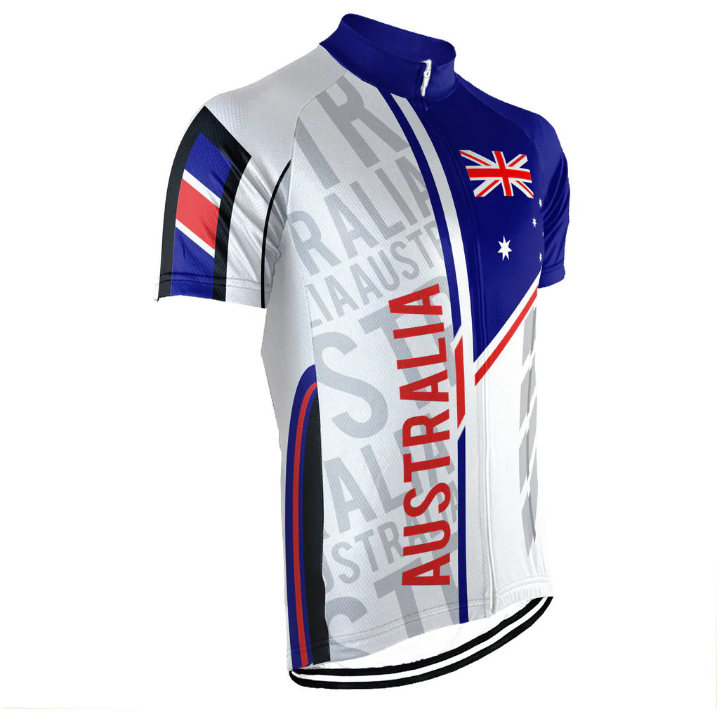 Customized Australia Men's Cycling Jersey Short Sleeve