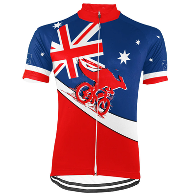 Customized Australia Men's Cycling Jersey Short Sleeve