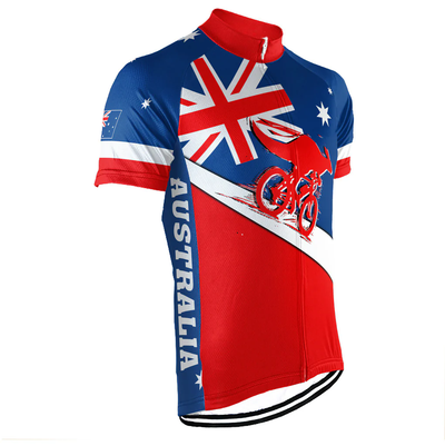 Customized Australia Men's Cycling Jersey Short Sleeve