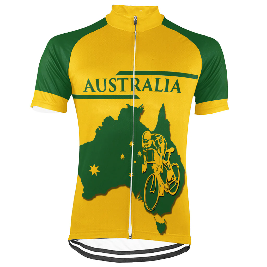 Customized Australia Men's Cycling Jersey Short Sleeve