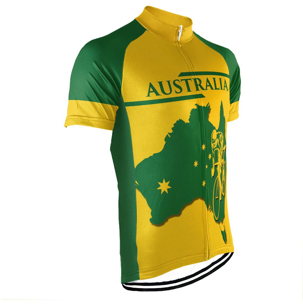 Customized Australia Men's Cycling Jersey Short Sleeve