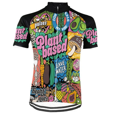 Customized Vegan Men's Cycling Jersey Short Sleeve