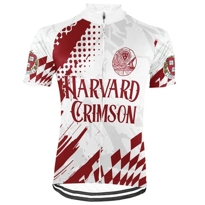 Customized Harvard Crimson Men's Cycling Jersey Short Sleeve