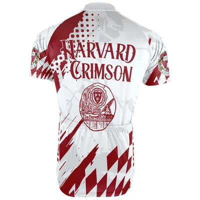 Customized Harvard Crimson Men's Cycling Jersey Short Sleeve