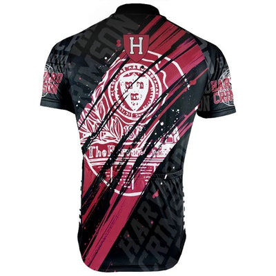 Customized Harvard Crimson Men's Cycling Jersey Short Sleeve