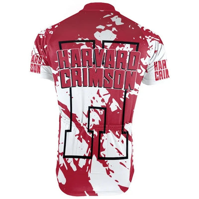 Customized Harvard Crimson Men's Cycling Jersey Short Sleeve