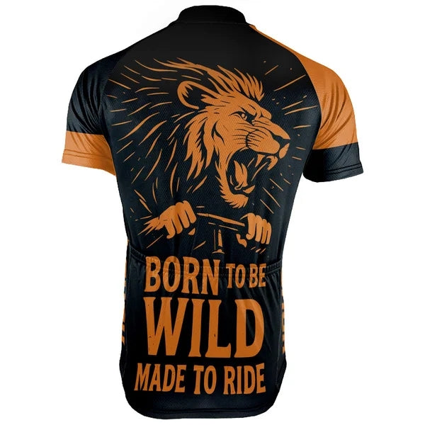 Customized Born To Be Wild Made To Ride Men's Cycling Jersey Short Sleeve