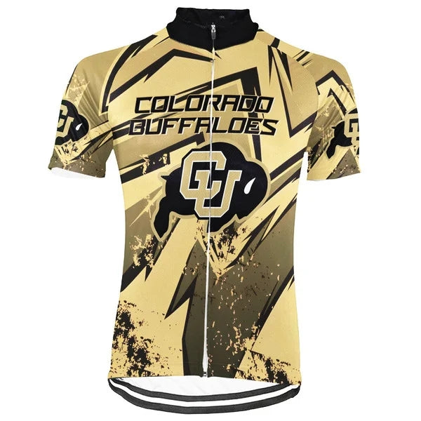 Customized Colorado Buffaloes Men's Cycling Jersey Short Sleeve