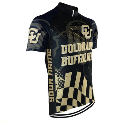 Customized Colorado Buffaloes Men's Cycling Jersey Short Sleeve