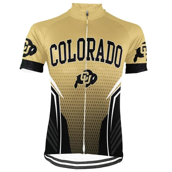 Customized Colorado Buffaloes Men's Cycling Jersey Short Sleeve