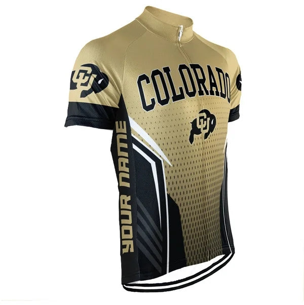Customized Colorado Buffaloes Men's Cycling Jersey Short Sleeve