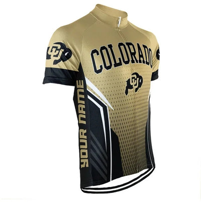 Customized Colorado Buffaloes Men's Cycling Jersey Short Sleeve