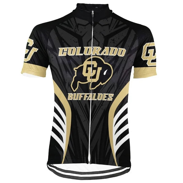 Customized Colorado Buffaloes Men's Cycling Jersey Short Sleeve