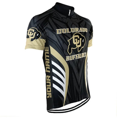 Customized Colorado Buffaloes Men's Cycling Jersey Short Sleeve