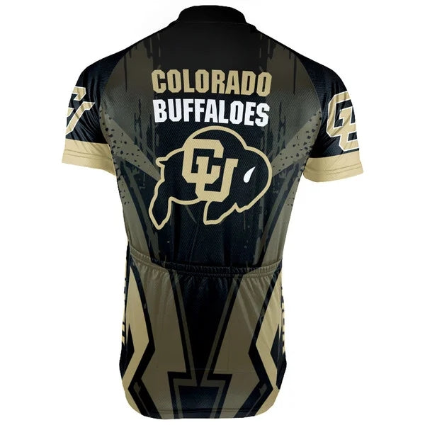 Customized Colorado Buffaloes Men's Cycling Jersey Short Sleeve