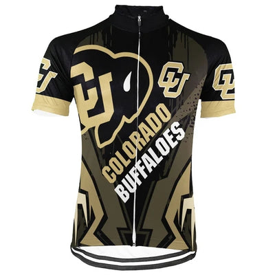 Customized Colorado Buffaloes Men's Cycling Jersey Short Sleeve