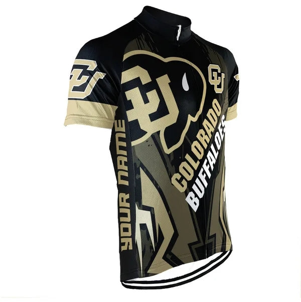 Customized Colorado Buffaloes Men's Cycling Jersey Short Sleeve