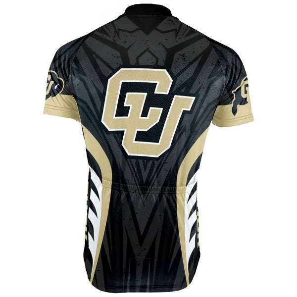 Customized Colorado Buffaloes Men's Cycling Jersey Short Sleeve