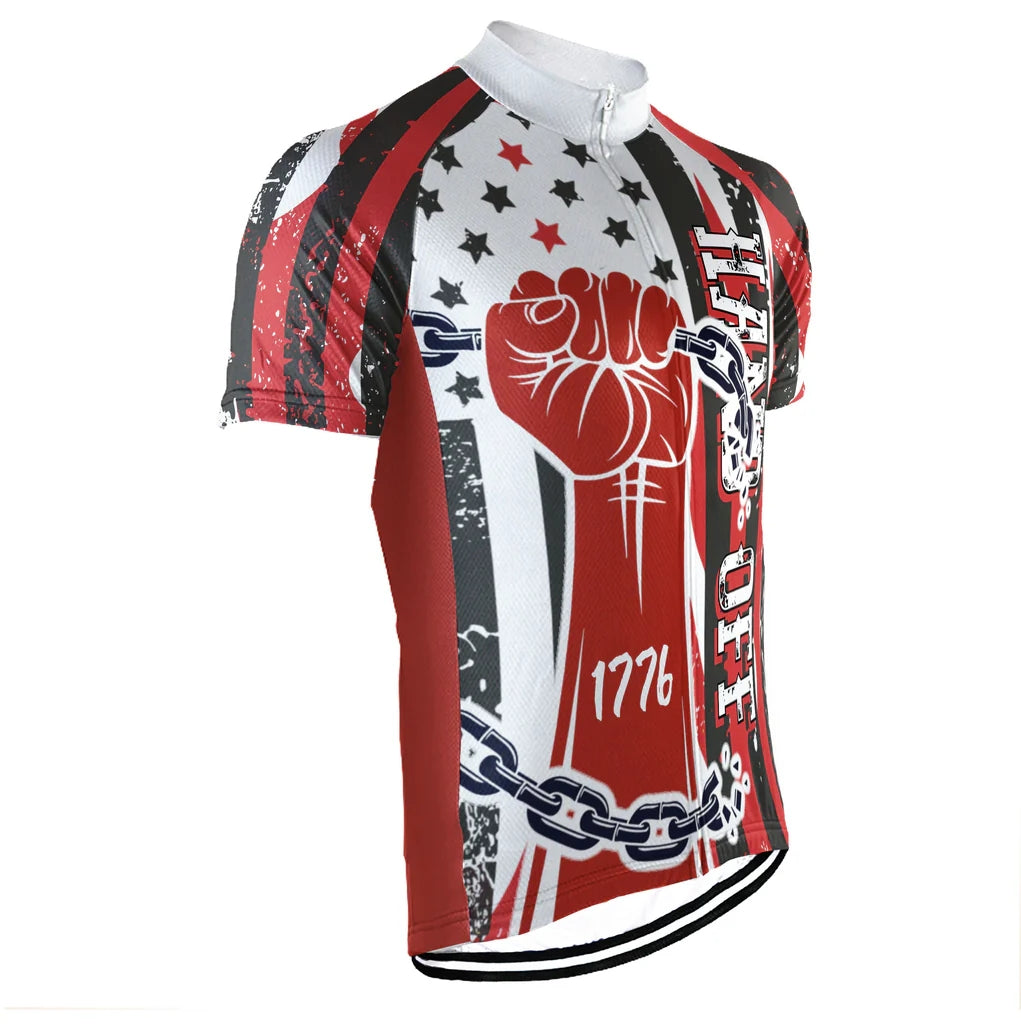 Customized Hands Off! My Social Security Men's Cycling Jersey Short Sleeve