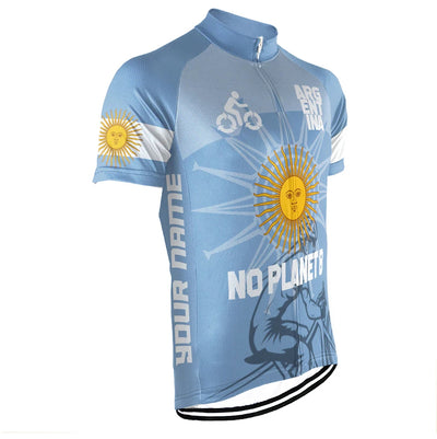 Customized Argentina Environmental Protection Save The Planet Men's Cycling Jersey Short Sleeve