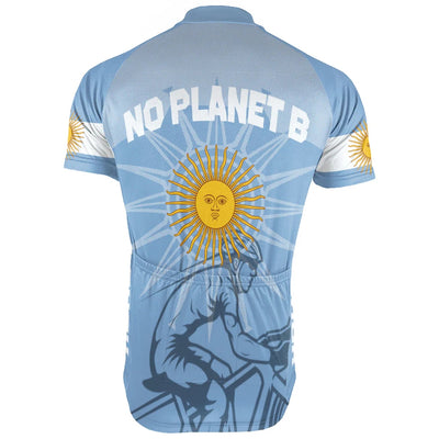 Customized Argentina Environmental Protection Save The Planet Men's Cycling Jersey Short Sleeve