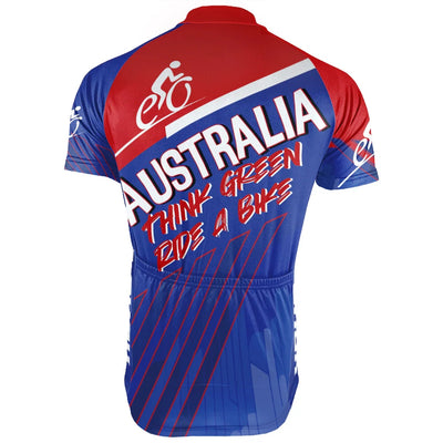 Customized Australia Environmental Protection Save The Planet Men's Cycling Jersey Short Sleeve